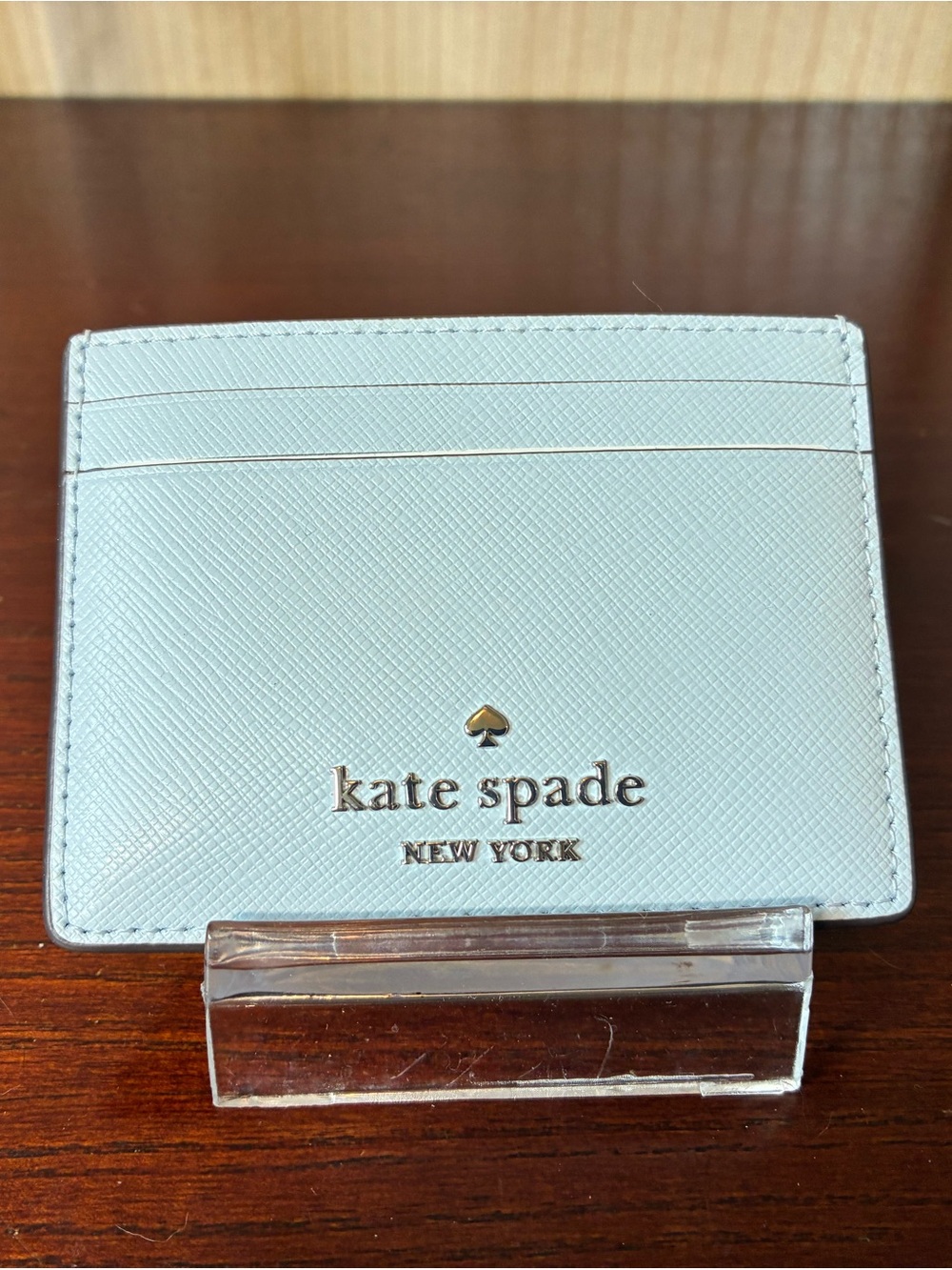 kate spade Pale Blue Saffiano Card Case